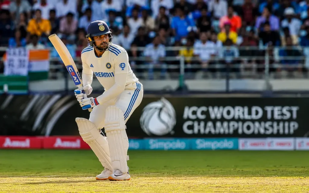 Shubman Gill leading the Indian cricket team in the 2026 World Test Championship series against Sri Lanka at Galle International Stadium.